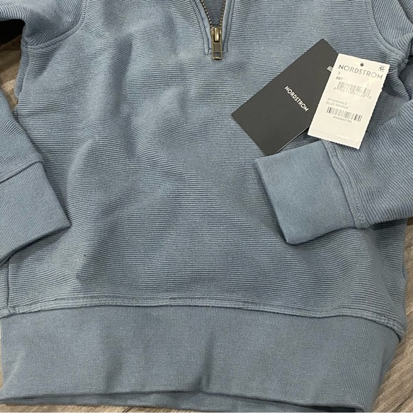 🆕 KIDS NORDSTROM Toddler Texture Quarter Zip Sweater - Picture 2 of 6